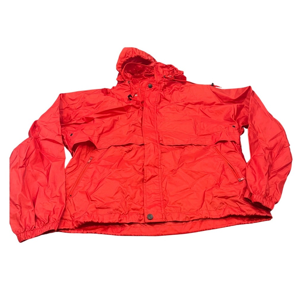 Vintage Speedo Windbreaker Jacket Large Hooded Full Zip Mesh Lined Sport Systems